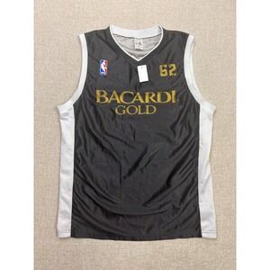 Bacardi Gold NBA Basketball Jersey Mens XL Black White Gold Promo Tank 62 2010
